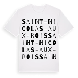 Saint-Nicolas-aux-Bois ordlek t-shirt – ekologisk bomull t-shirt från Pinshirt