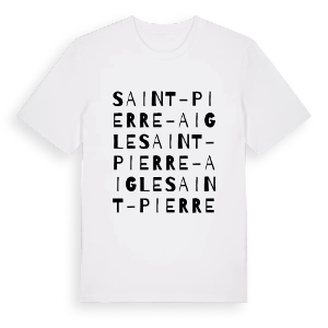 Saint-Pierre-Aigle ordlek t-shirt – ekologisk bomull t-shirt från Pinshirt