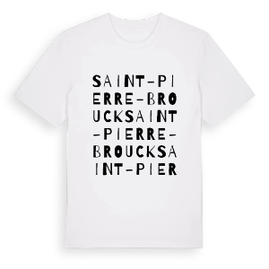 Saint-Pierre-Brouck ordlek t-shirt – ekologisk bomull t-shirt från Pinshirt