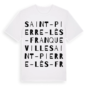 Saint-Pierre-lès-Franqueville ordlek t-shirt – ekologisk bomull t-shirt från Pinshirt
