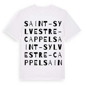 Saint-Sylvestre-Cappel ordlek t-shirt – ekologisk bomull t-shirt från Pinshirt