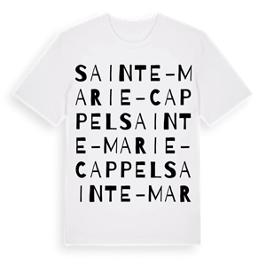 Sainte-Marie-Cappel ordlek t-shirt – ekologisk bomull t-shirt från Pinshirt