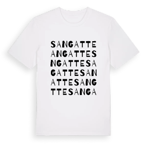 Sangatte ordlek t-shirt – ekologisk bomull t-shirt från Pinshirt