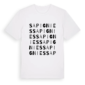 Sapignies ordlek t-shirt – ekologisk bomull t-shirt från Pinshirt