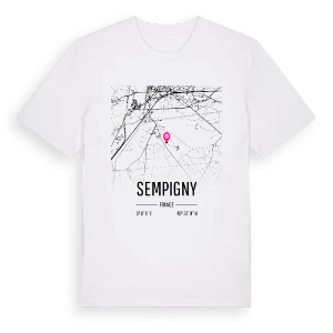 Sempigny karta t-shirt – ekologisk bomull t-shirt från Pinshirt