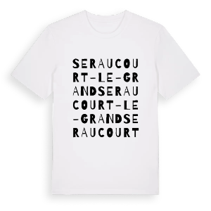 Seraucourt-le-Grand ordlek t-shirt – ekologisk bomull t-shirt från Pinshirt
