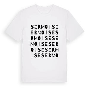 Sermoise ordlek t-shirt – ekologisk bomull t-shirt från Pinshirt