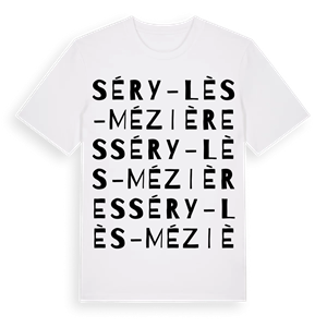 Séry-lès-Mézières ordlek t-shirt – ekologisk bomull t-shirt från Pinshirt