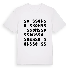 Soissons ordlek t-shirt – ekologisk bomull t-shirt från Pinshirt