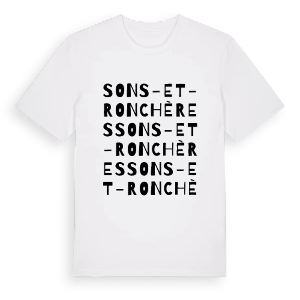 Sons-et-Ronchères ordlek t-shirt – ekologisk bomull t-shirt från Pinshirt