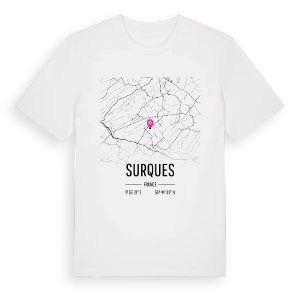 Surques karta t-shirt – ekologisk bomull t-shirt från Pinshirt