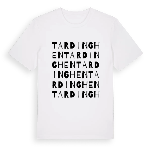 Tardinghen ordlek t-shirt – ekologisk bomull t-shirt från Pinshirt