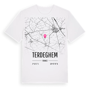Terdeghem karta t-shirt – ekologisk bomull t-shirt från Pinshirt