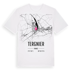 Tergnier karta t-shirt – ekologisk bomull t-shirt från Pinshirt