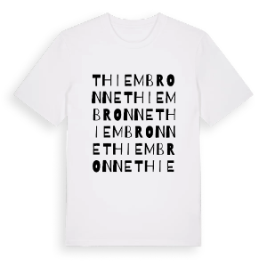 Thiembronne ordlek t-shirt – ekologisk bomull t-shirt från Pinshirt