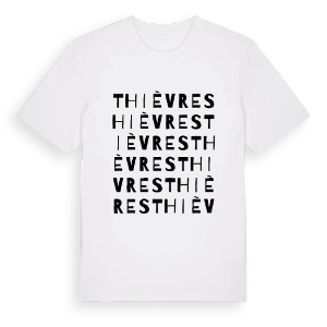 Thièvres ordlek t-shirt – ekologisk bomull t-shirt från Pinshirt