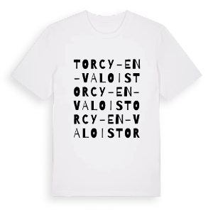 Torcy-en-Valois ordlek t-shirt – ekologisk bomull t-shirt från PinShirt