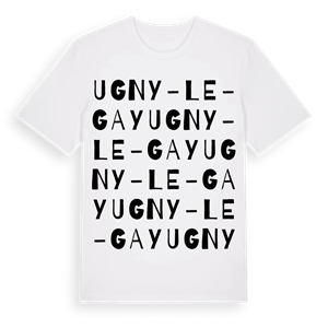 Ugny-le-Gay ordlek t-shirt – ekologisk bomull t-shirt från Pinshirt