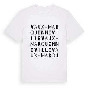 Vaux-Marquenneville ordlek t-shirt – ekologisk bomull t-shirt från Pinshirt