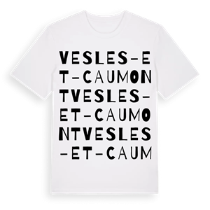 Vesles-et-Caumont ordlek t-shirt – ekologisk bomull t-shirt från Pinshirt