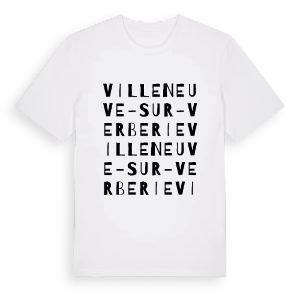 Villeneuve-sur-Verberie ordlek t-shirt – ekologisk bomull t-shirt från PinShirt