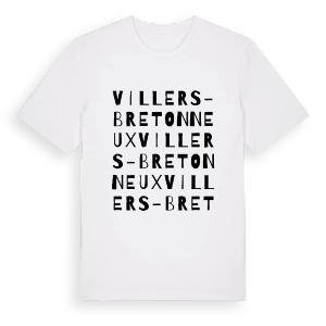 Villers-Bretonneux ordlek t-shirt – ekologisk bomull t-shirt från Pinshirt
