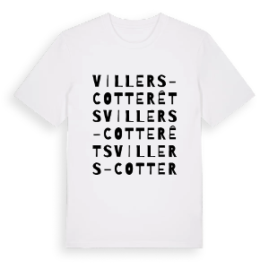 Villers-Cotterêts ordlek t-shirt – ekologisk bomull t-shirt från Pinshirt