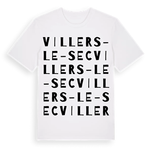 Villers-le-Sec ordlek t-shirt – ekologisk bomull t-shirt från Pinshirt