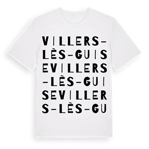 Villers-lès-Guise ordlek t-shirt – ekologisk bomull t-shirt från Pinshirt