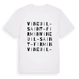 Vineuil-Saint-Firmin ordlek t-shirt – ekologisk bomull t-shirt från Pinshirt