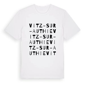 Vitz-sur-Authie ordlek t-shirt – ekologisk bomull t-shirt från Pinshirt