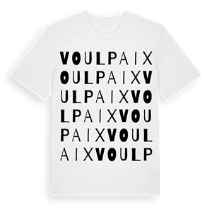 Voulpaix ordlek t-shirt – ekologisk bomull t-shirt från Pinshirt