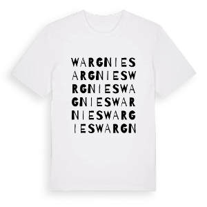 Wargnies ordlek t-shirt – ekologisk bomull t-shirt från Pinshirt