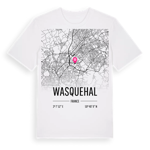 Wasquehal karta t-shirt – ekologisk bomull t-shirt från Pinshirt