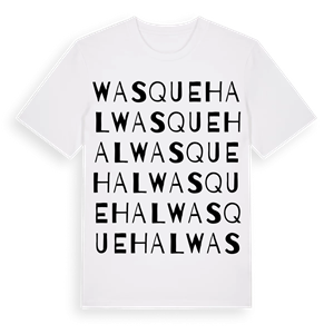 Wasquehal ordlek t-shirt – ekologisk bomull t-shirt från Pinshirt