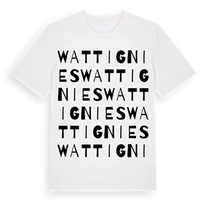 Wattignies ordlek t-shirt – ekologisk bomull t-shirt från Pinshirt