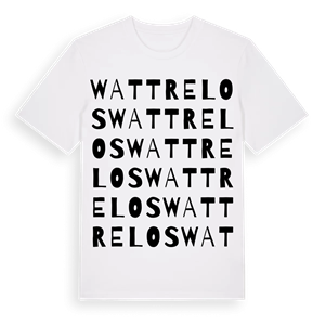 Wattrelos ordlek t-shirt – ekologisk bomull t-shirt från Pinshirt