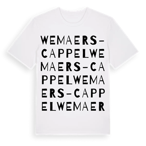 Wemaers-Cappel ordlek t-shirt – ekologisk bomull t-shirt från Pinshirt