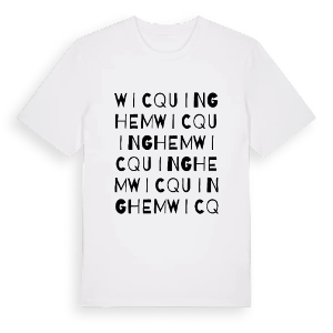 Wicquinghem ordlek t-shirt – ekologisk bomull t-shirt från Pinshirt