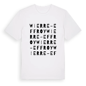 Wierre-Effroy ordlek t-shirt – ekologisk bomull t-shirt från Pinshirt