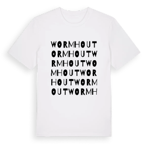Wormhout ordlek t-shirt – ekologisk bomull t-shirt från Pinshirt