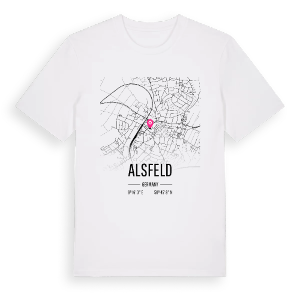 Alsfeld karta t-shirt – ekologisk bomull t-shirt från Pinshirt