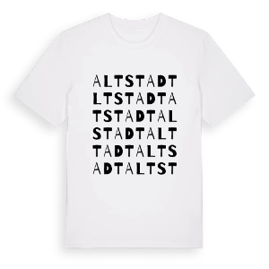 Altstadt ordlek t-shirt – ekologisk bomull t-shirt från Pinshirt