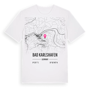 Bad Karlshafen karta t-shirt – ekologisk bomull t-shirt från Pinshirt