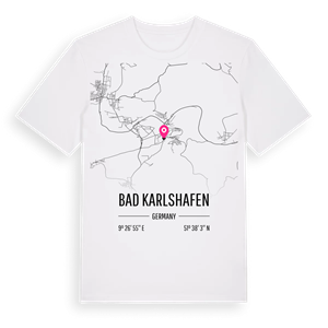 Bad Karlshafen karta t-shirt – ekologisk bomull t-shirt från Pinshirt