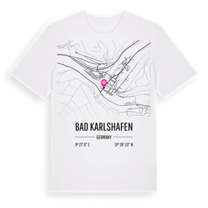Bad Karlshafen karta t-shirt – ekologisk bomull t-shirt från Pinshirt