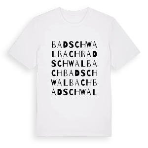 Bad Schwalbach ordlek t-shirt – ekologisk bomull t-shirt från Pinshirt