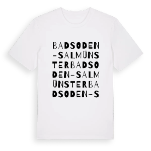 Bad Soden-Salmünster ordlek t-shirt – ekologisk bomull t-shirt från Pinshirt