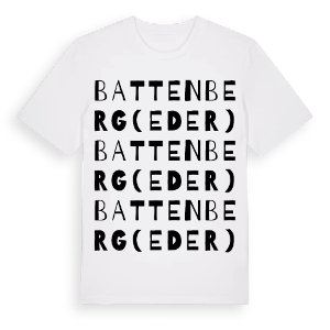 Battenberg (Eder) ordlek t-shirt – ekologisk bomull t-shirt från Pinshirt
