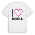 Jag älskar Bebra t-shirt stort tryck
